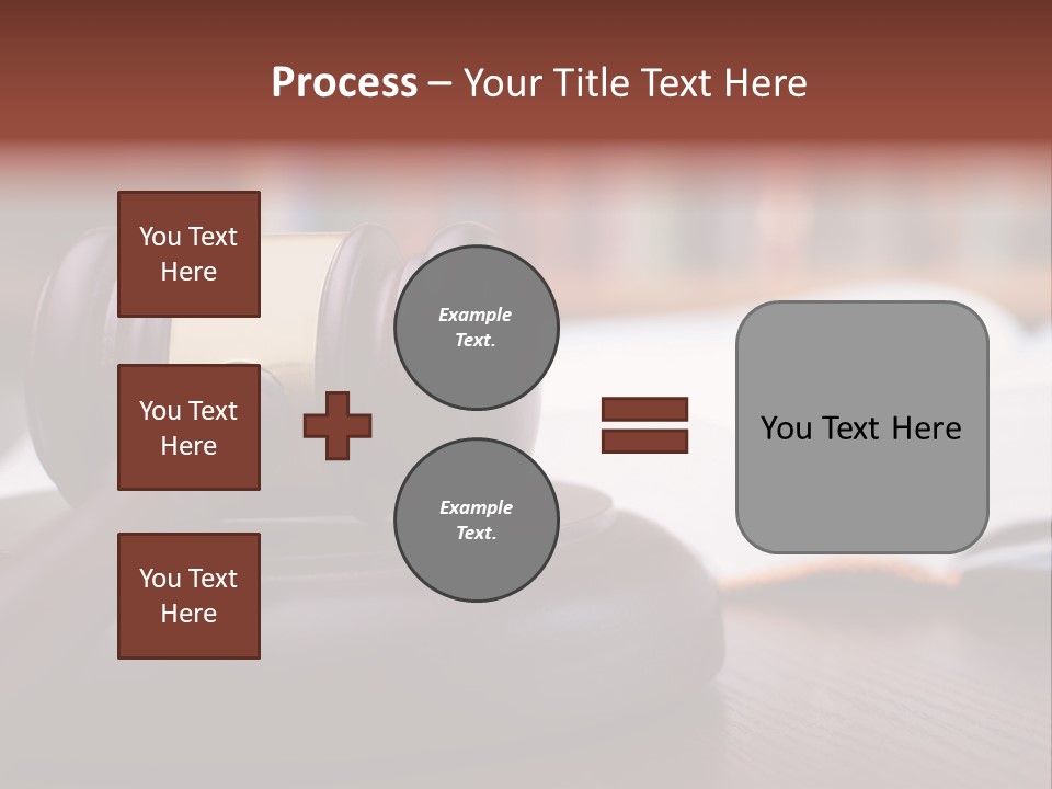 A Wooden Judge's Hammer On Top Of A Wooden Table PowerPoint Template