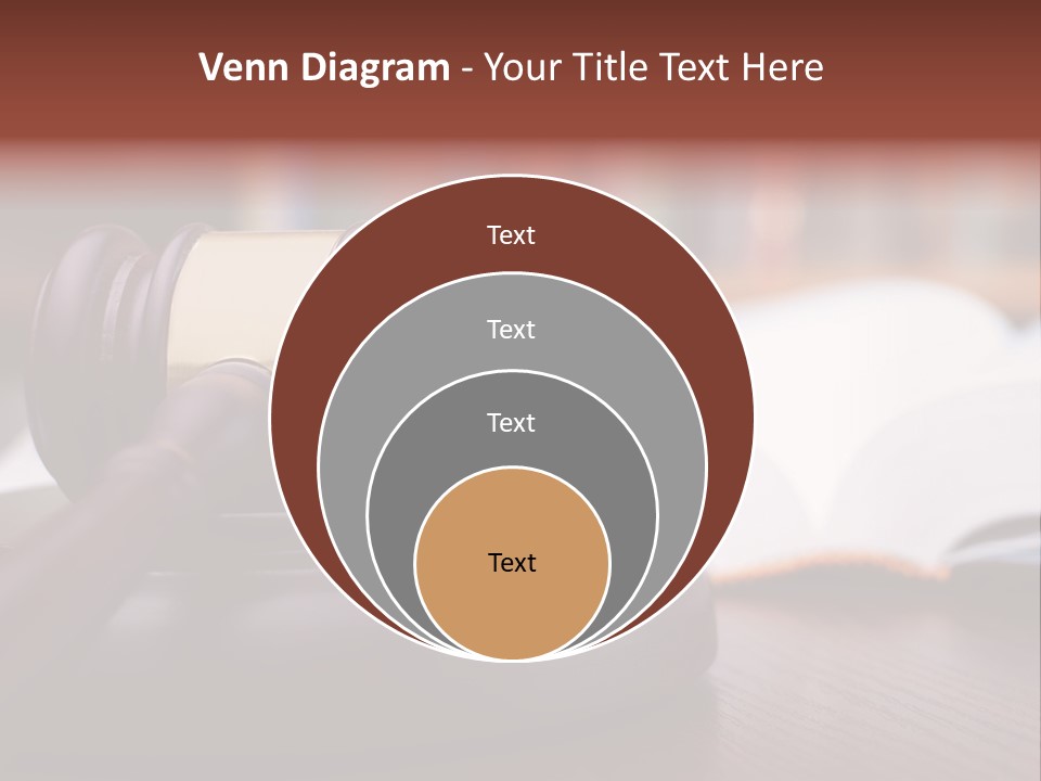 A Wooden Judge's Hammer On Top Of A Wooden Table PowerPoint Template