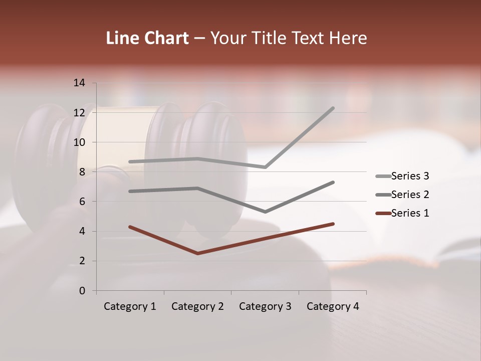 A Wooden Judge's Hammer On Top Of A Wooden Table PowerPoint Template