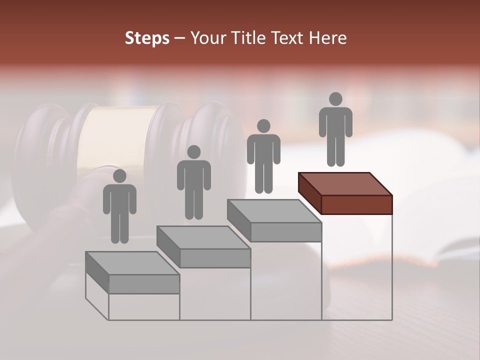 A Wooden Judge's Hammer On Top Of A Wooden Table PowerPoint Template