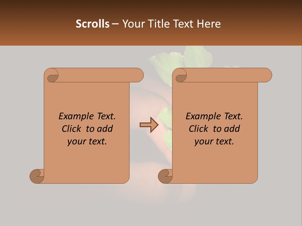A Person Holding A Plant In Their Hand PowerPoint Template