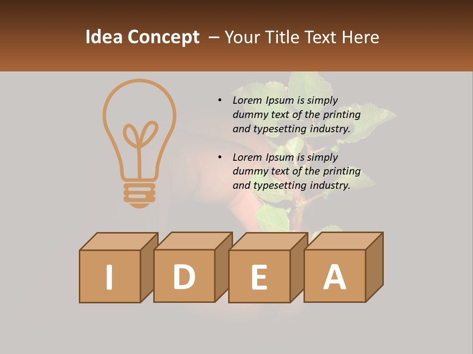 A Person Holding A Plant In Their Hand PowerPoint Template