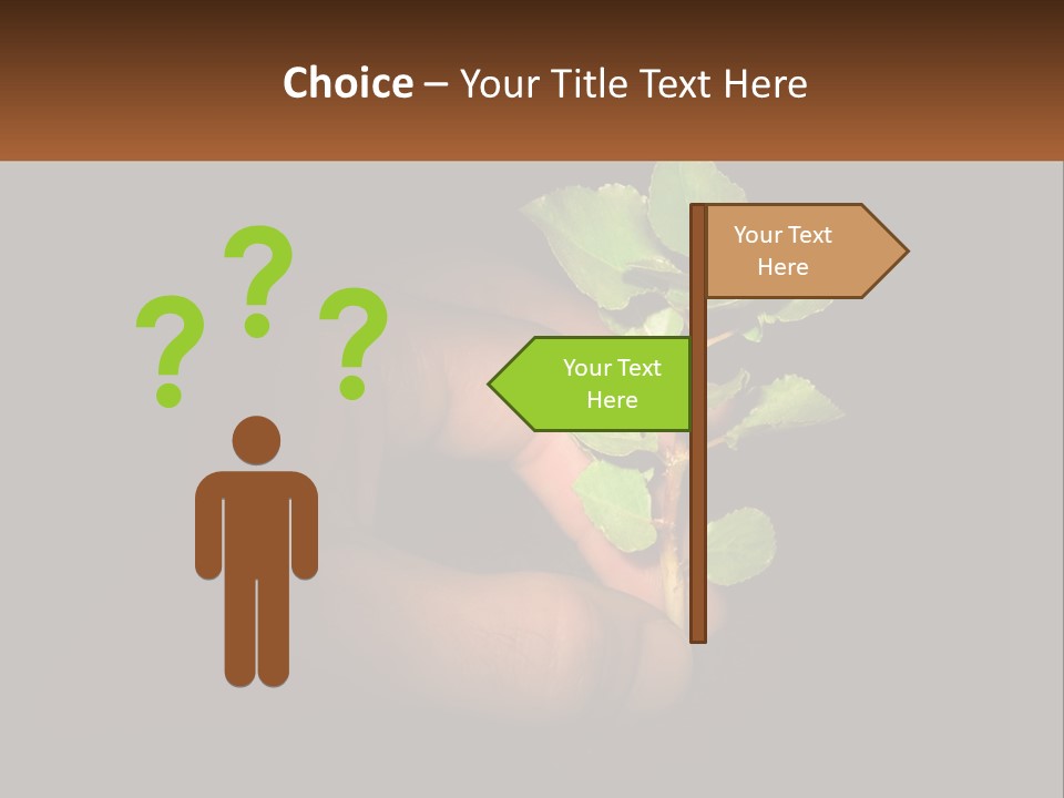 A Person Holding A Plant In Their Hand PowerPoint Template