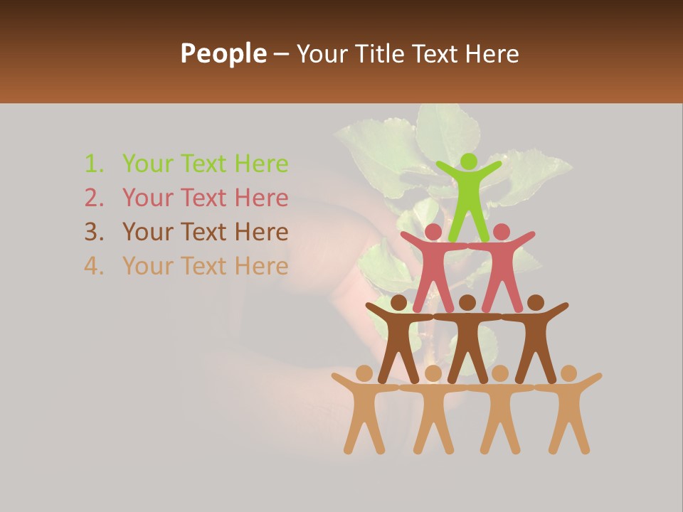 A Person Holding A Plant In Their Hand PowerPoint Template