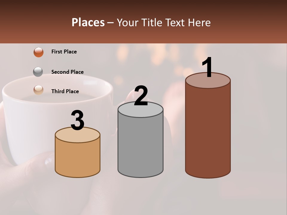 A Woman Holding A Cup Of Coffee In Her Hands PowerPoint Template