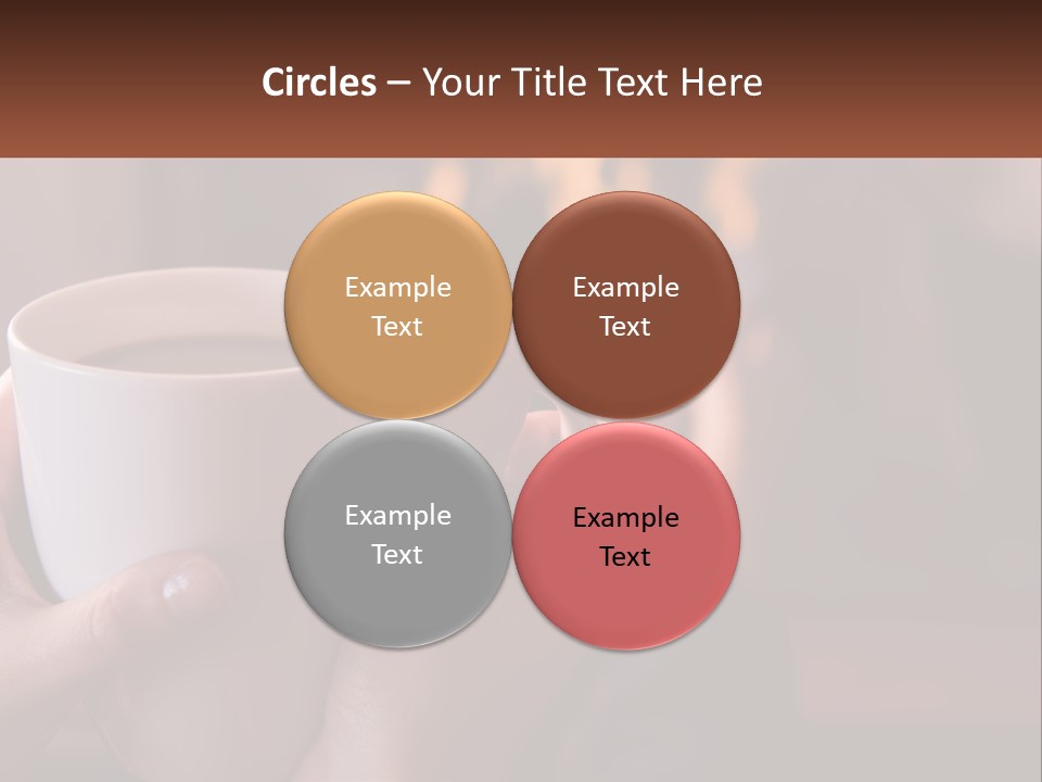 A Woman Holding A Cup Of Coffee In Her Hands PowerPoint Template