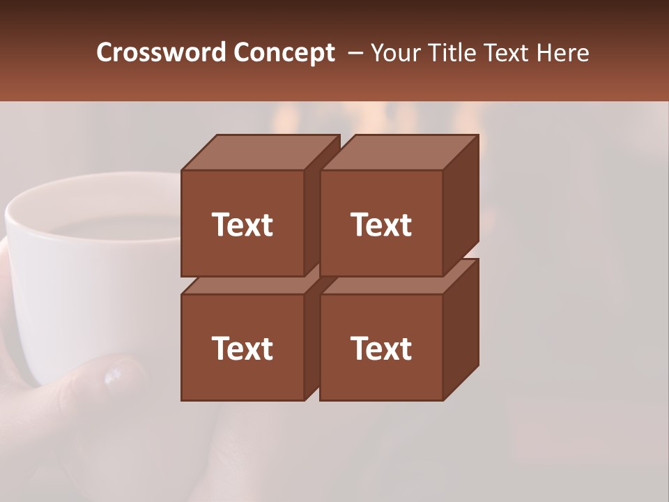 A Woman Holding A Cup Of Coffee In Her Hands PowerPoint Template