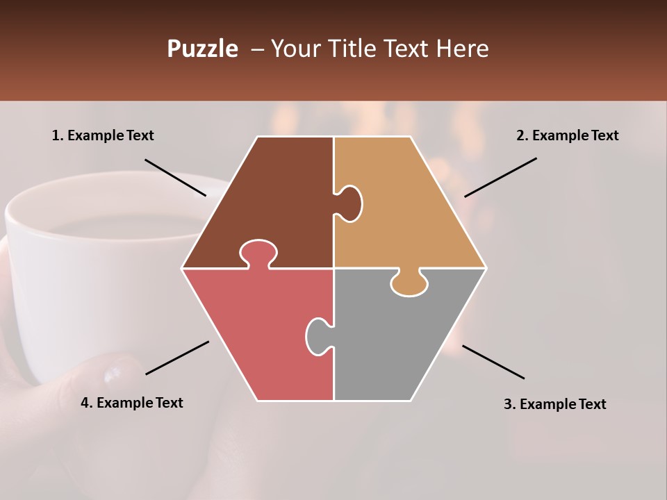 A Woman Holding A Cup Of Coffee In Her Hands PowerPoint Template