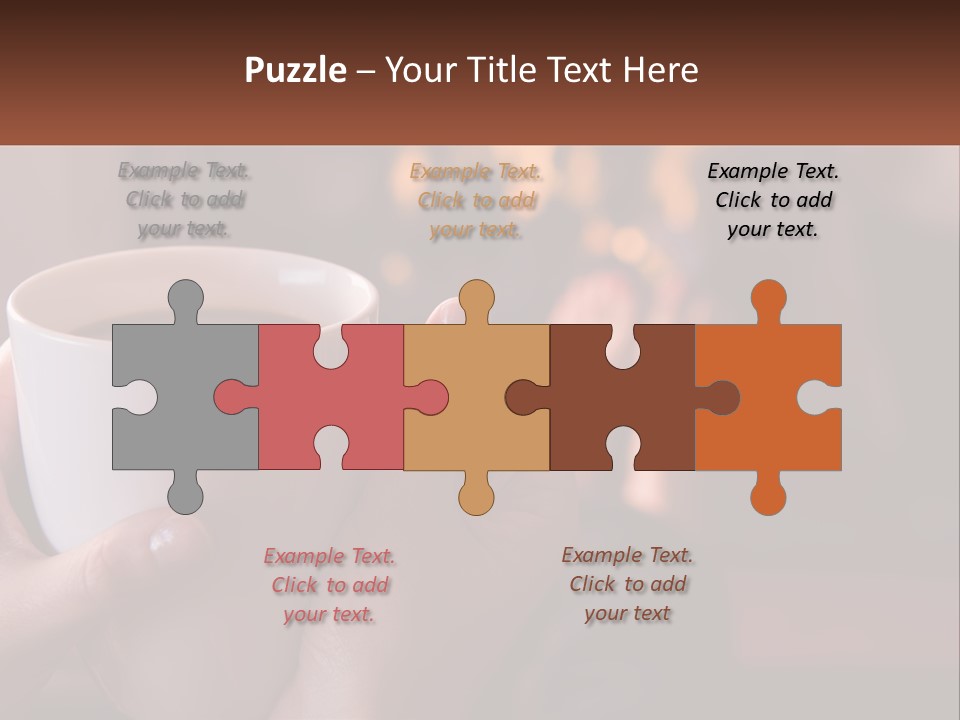 A Woman Holding A Cup Of Coffee In Her Hands PowerPoint Template