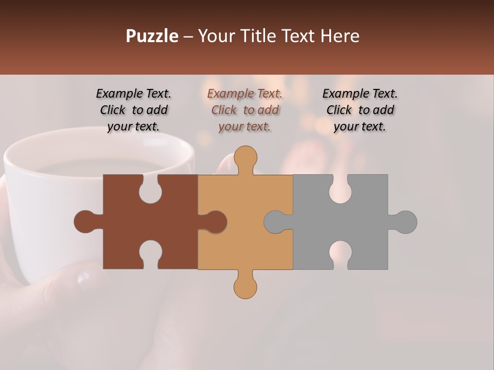 A Woman Holding A Cup Of Coffee In Her Hands PowerPoint Template