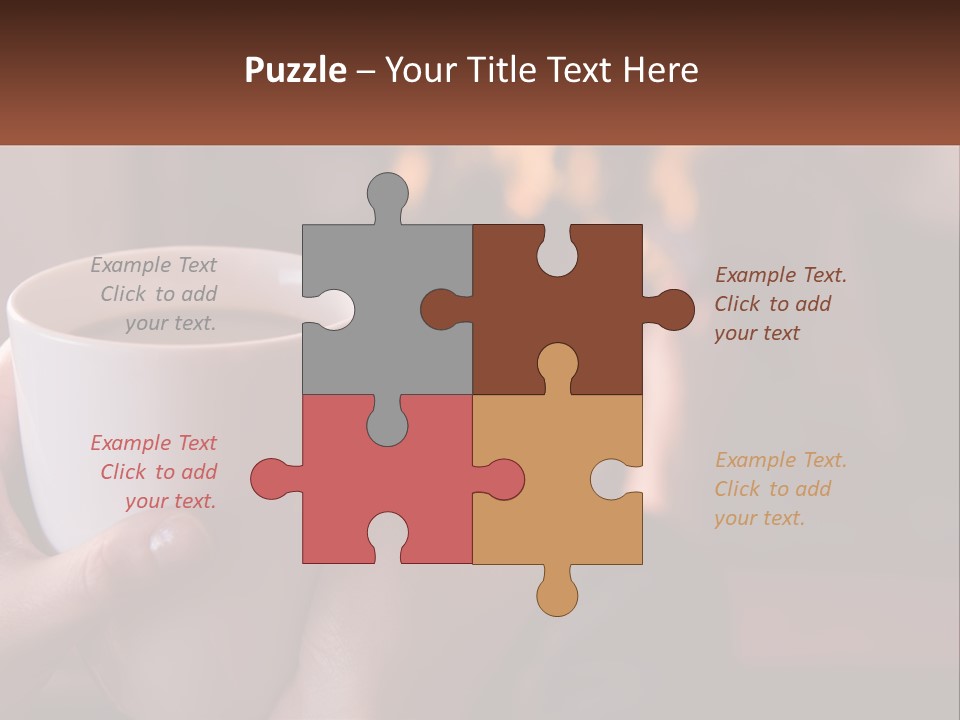 A Woman Holding A Cup Of Coffee In Her Hands PowerPoint Template