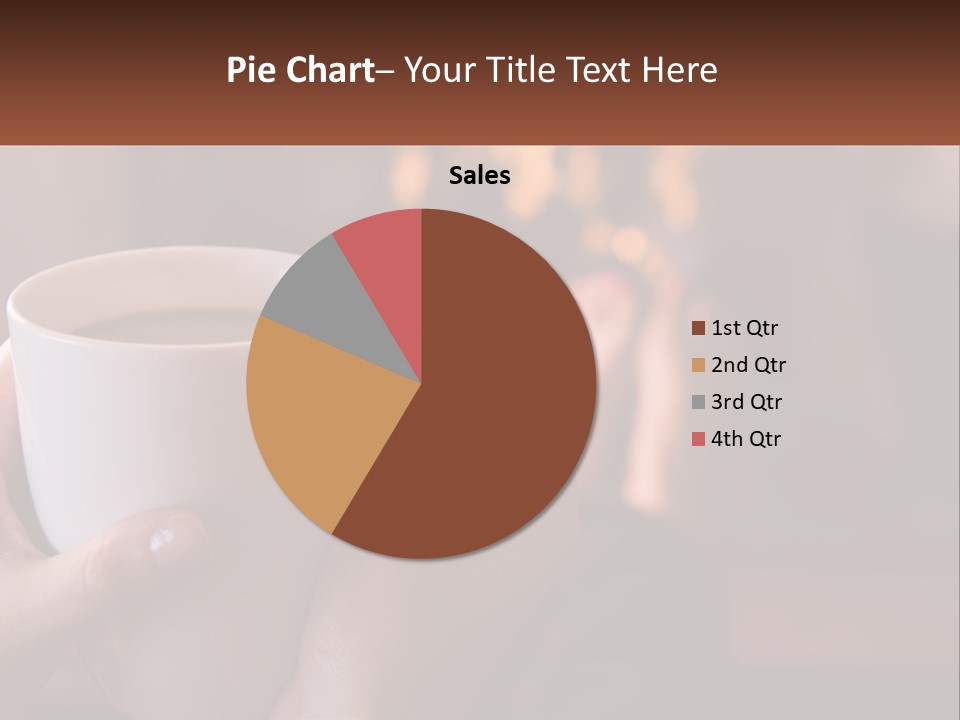 A Woman Holding A Cup Of Coffee In Her Hands PowerPoint Template