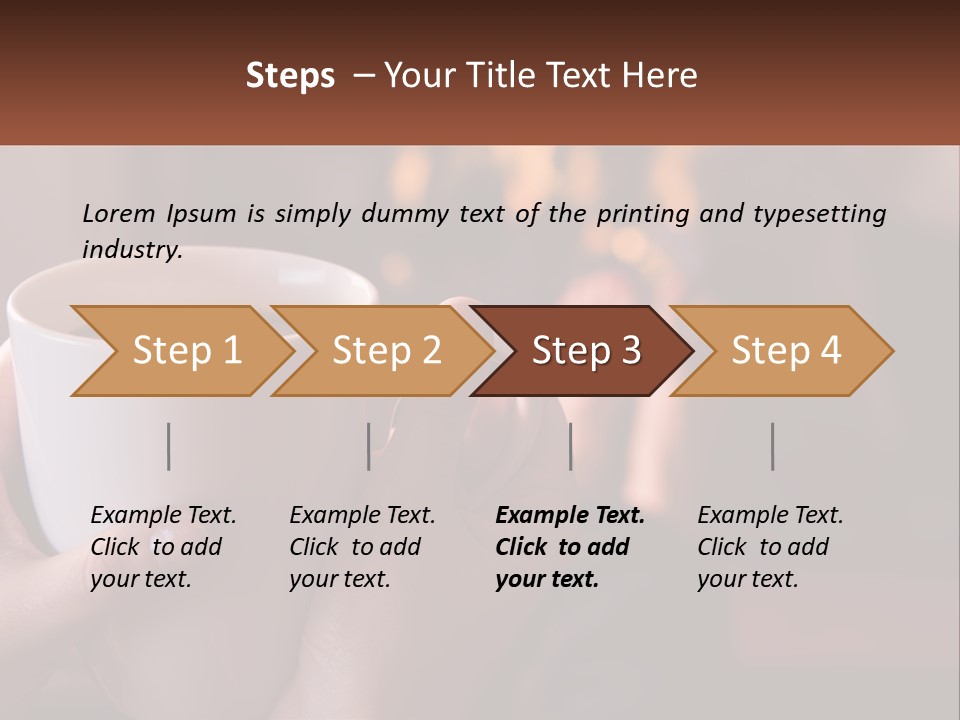 A Woman Holding A Cup Of Coffee In Her Hands PowerPoint Template