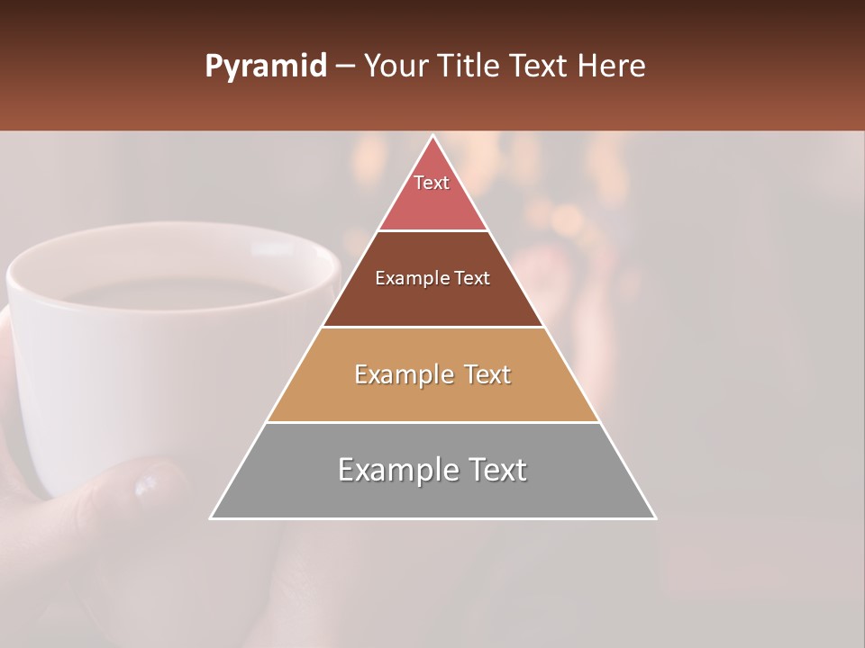 A Woman Holding A Cup Of Coffee In Her Hands PowerPoint Template