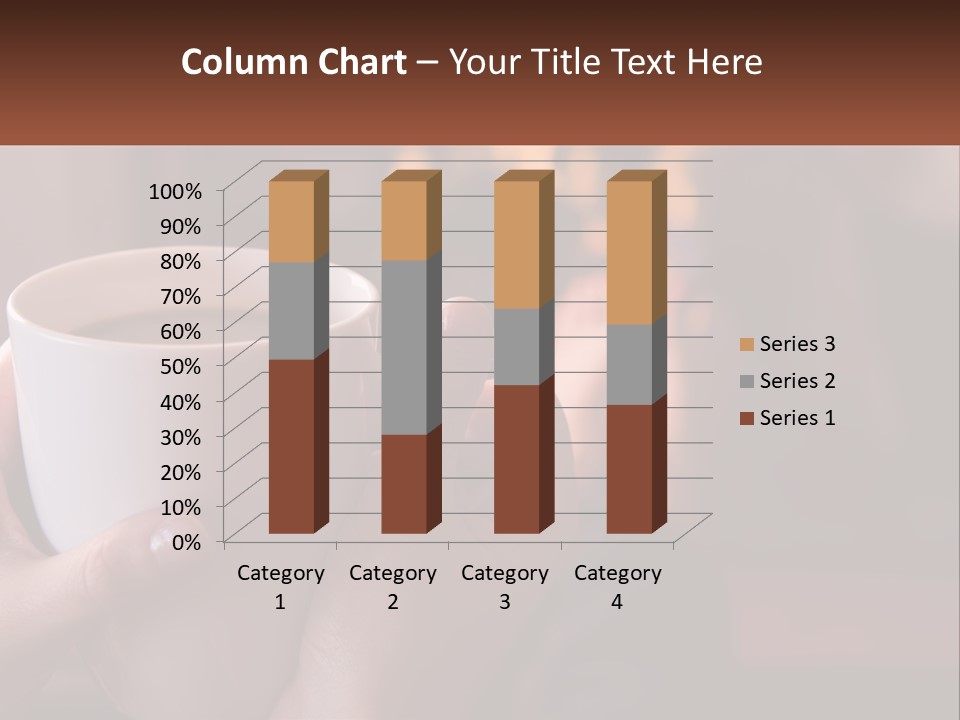 A Woman Holding A Cup Of Coffee In Her Hands PowerPoint Template