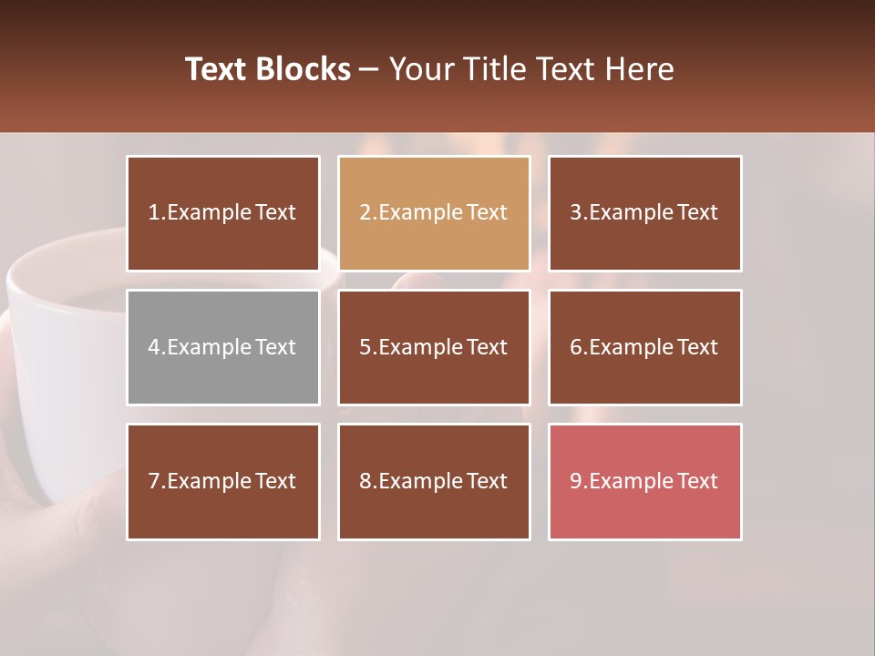 A Woman Holding A Cup Of Coffee In Her Hands PowerPoint Template