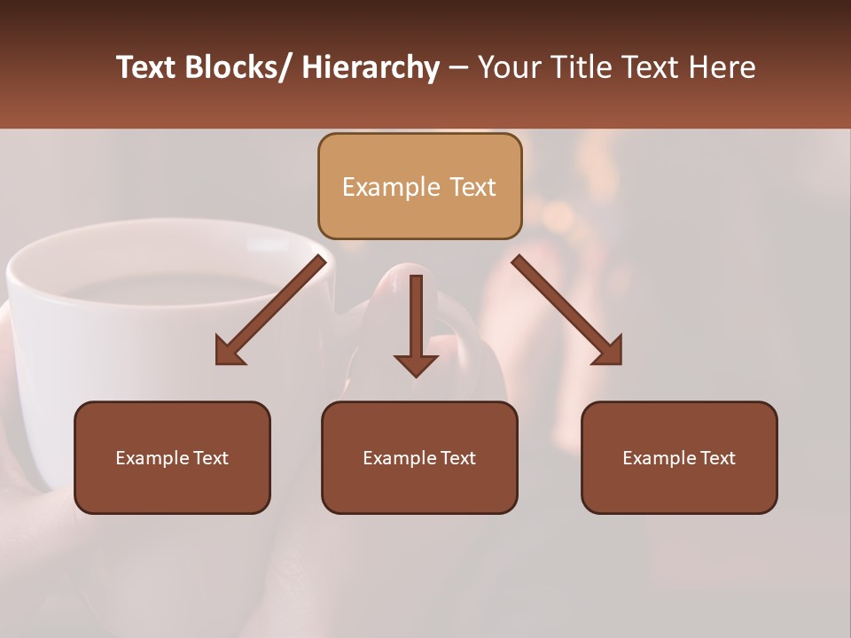 A Woman Holding A Cup Of Coffee In Her Hands PowerPoint Template