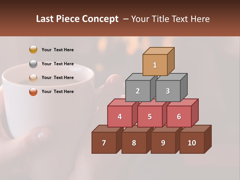 A Woman Holding A Cup Of Coffee In Her Hands PowerPoint Template