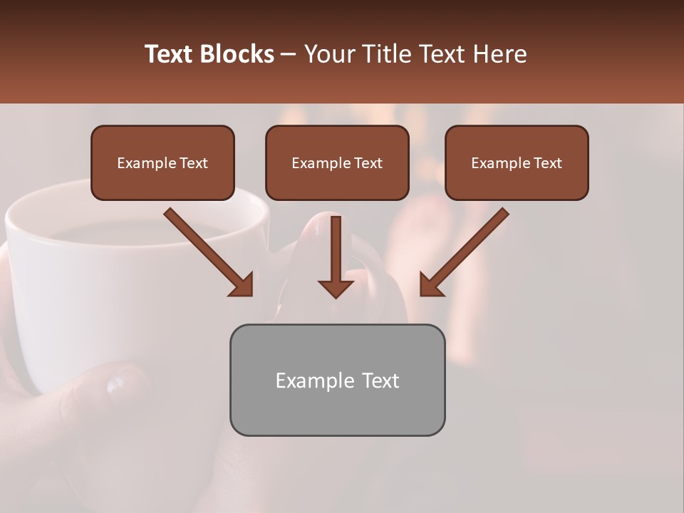 A Woman Holding A Cup Of Coffee In Her Hands PowerPoint Template