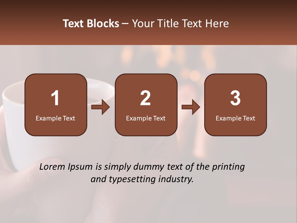 A Woman Holding A Cup Of Coffee In Her Hands PowerPoint Template