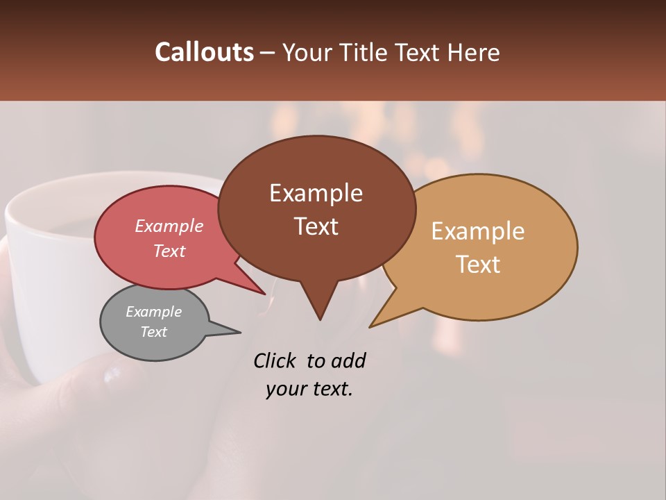 A Woman Holding A Cup Of Coffee In Her Hands PowerPoint Template