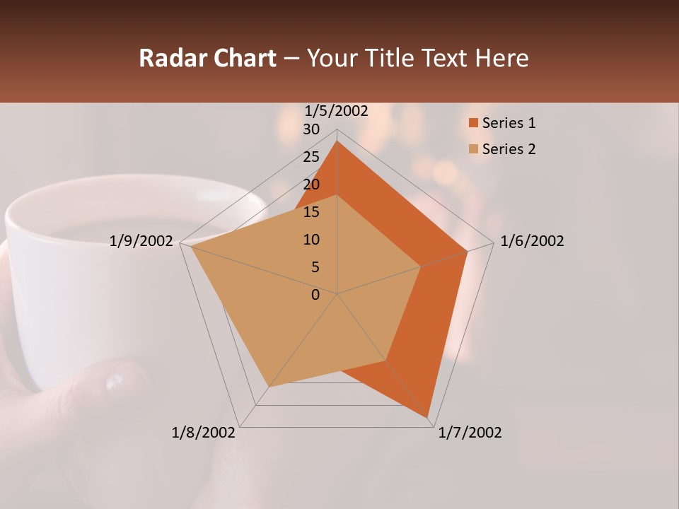 A Woman Holding A Cup Of Coffee In Her Hands PowerPoint Template