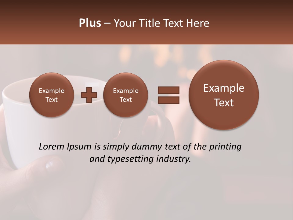 A Woman Holding A Cup Of Coffee In Her Hands PowerPoint Template