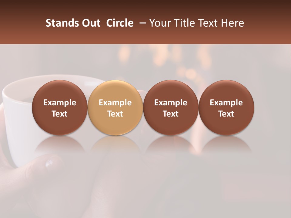 A Woman Holding A Cup Of Coffee In Her Hands PowerPoint Template