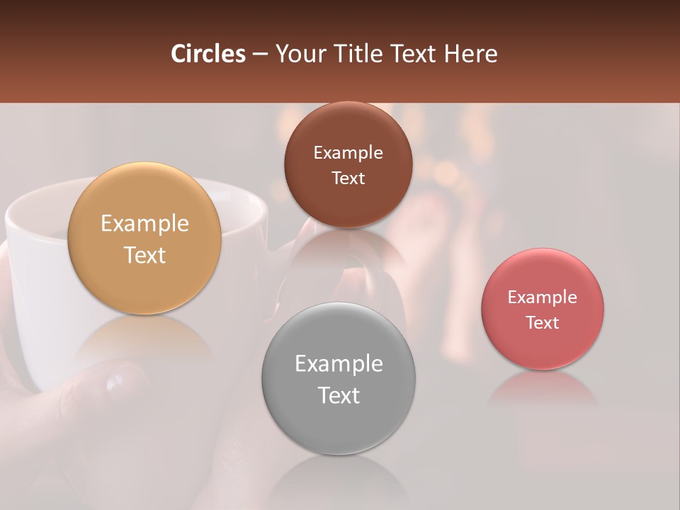 A Woman Holding A Cup Of Coffee In Her Hands PowerPoint Template