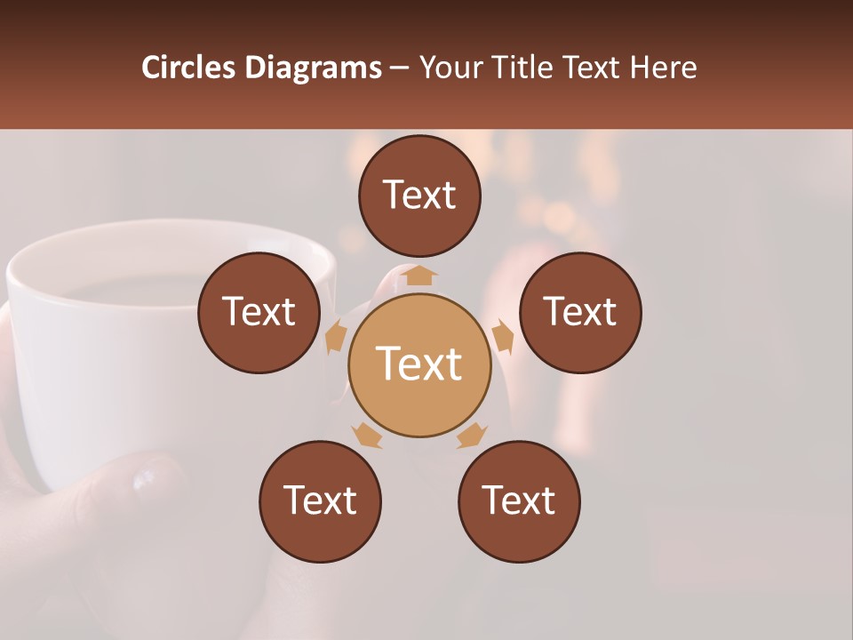 A Woman Holding A Cup Of Coffee In Her Hands PowerPoint Template