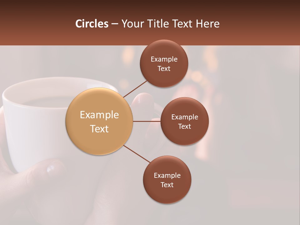 A Woman Holding A Cup Of Coffee In Her Hands PowerPoint Template