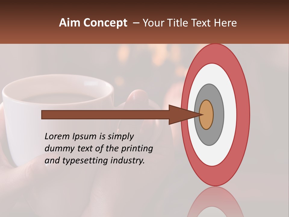 A Woman Holding A Cup Of Coffee In Her Hands PowerPoint Template