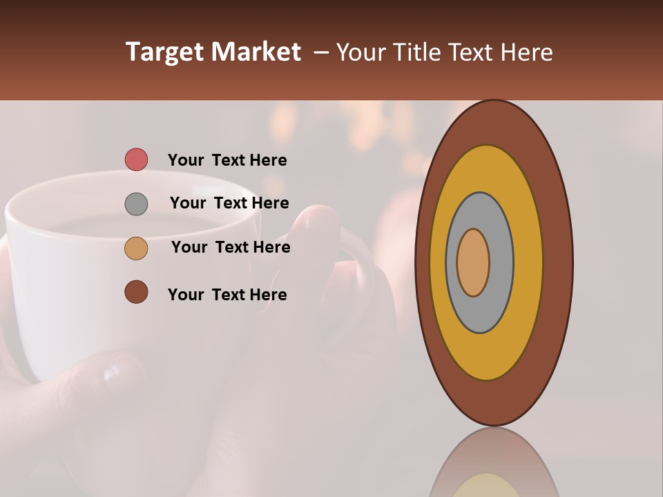 A Woman Holding A Cup Of Coffee In Her Hands PowerPoint Template