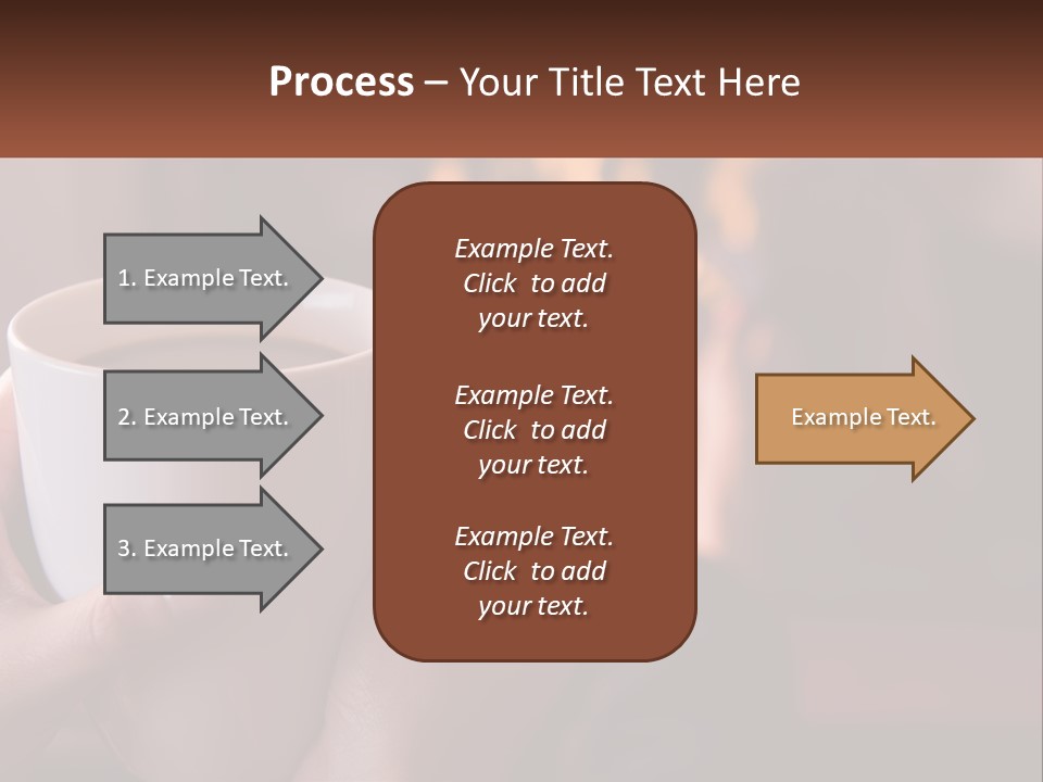 A Woman Holding A Cup Of Coffee In Her Hands PowerPoint Template