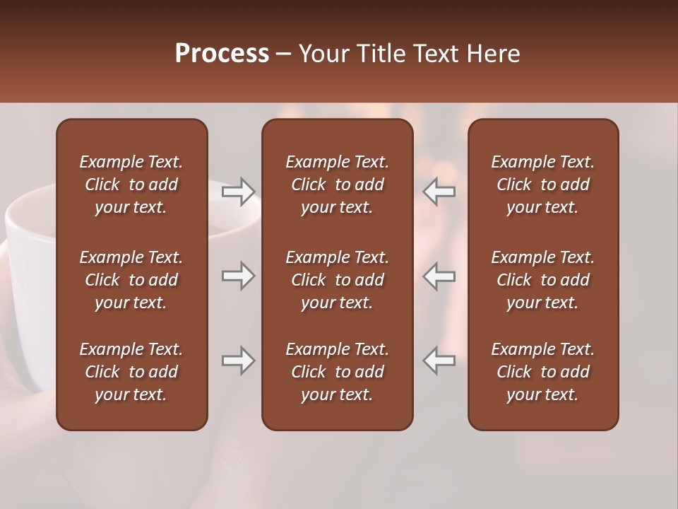 A Woman Holding A Cup Of Coffee In Her Hands PowerPoint Template