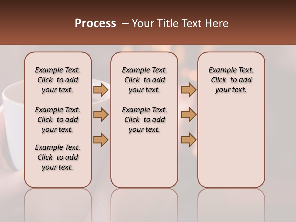 A Woman Holding A Cup Of Coffee In Her Hands PowerPoint Template