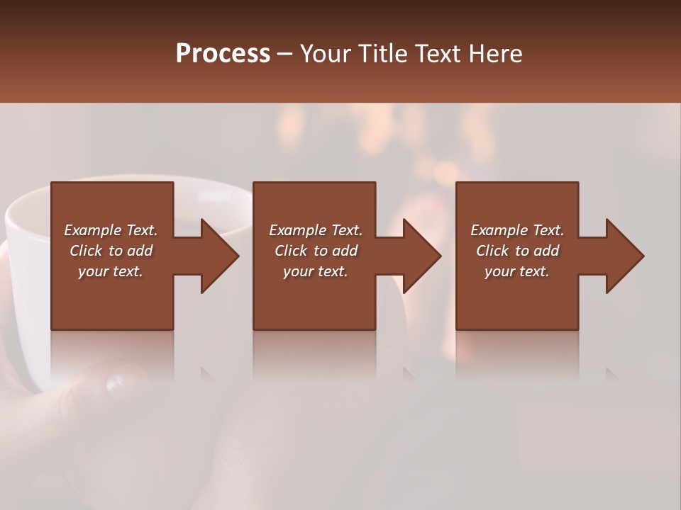 A Woman Holding A Cup Of Coffee In Her Hands PowerPoint Template