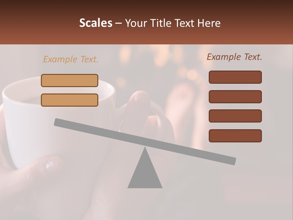 A Woman Holding A Cup Of Coffee In Her Hands PowerPoint Template