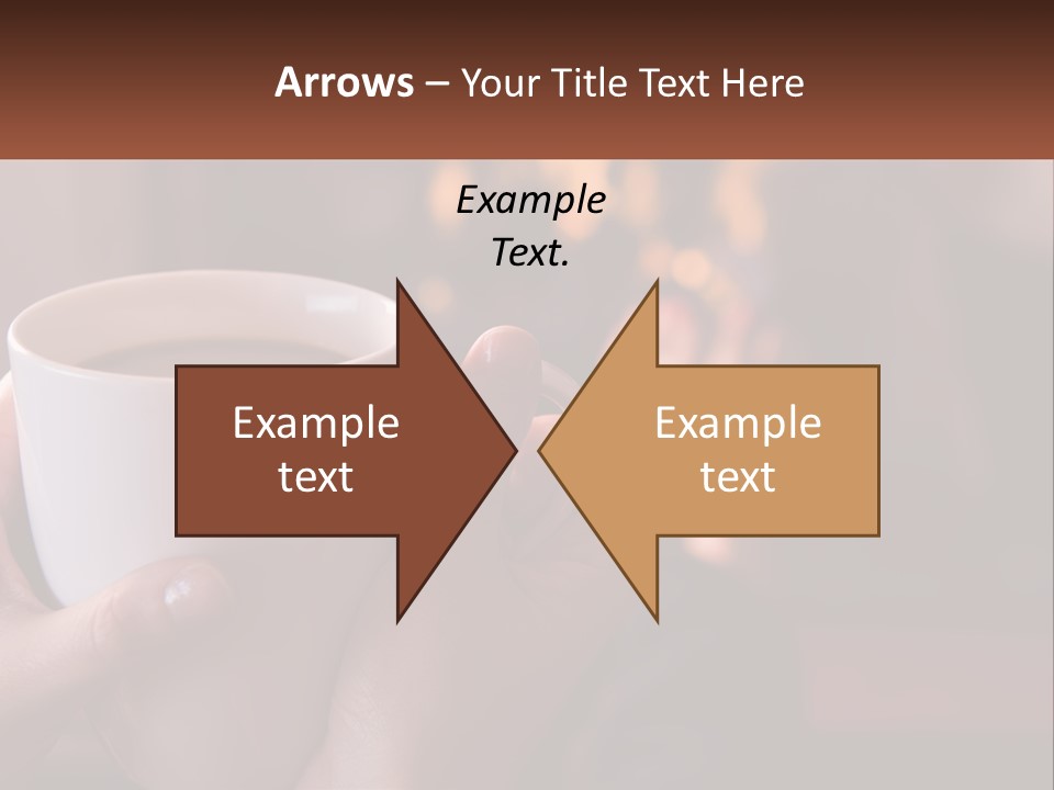 A Woman Holding A Cup Of Coffee In Her Hands PowerPoint Template