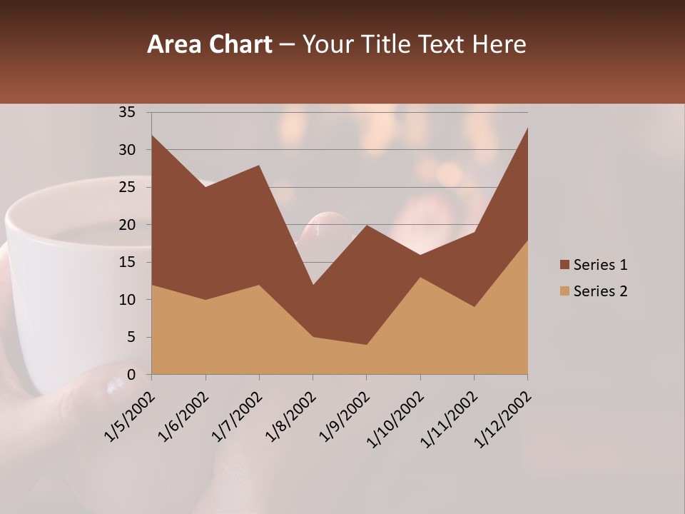 A Woman Holding A Cup Of Coffee In Her Hands PowerPoint Template