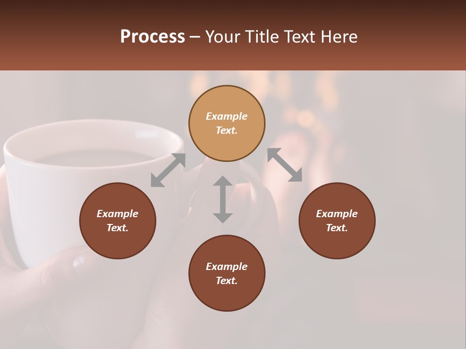 A Woman Holding A Cup Of Coffee In Her Hands PowerPoint Template