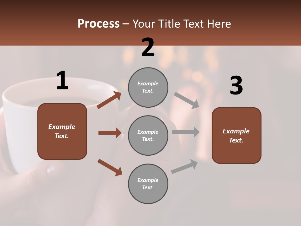 A Woman Holding A Cup Of Coffee In Her Hands PowerPoint Template