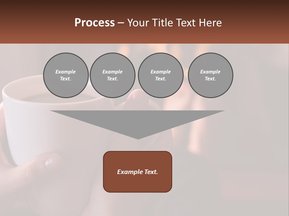 A Woman Holding A Cup Of Coffee In Her Hands PowerPoint Template