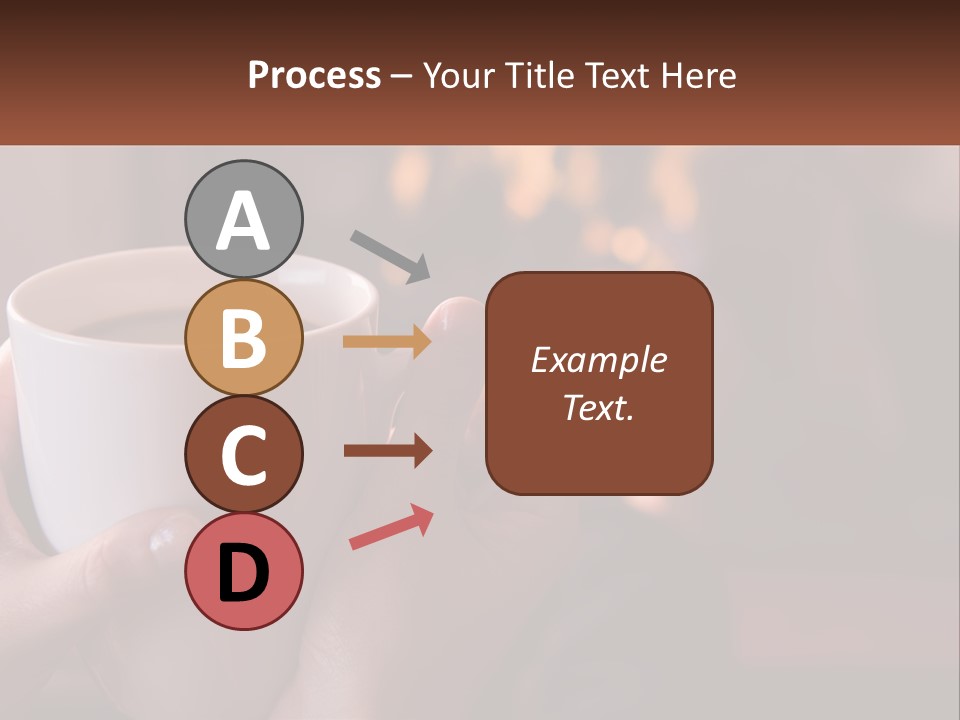 A Woman Holding A Cup Of Coffee In Her Hands PowerPoint Template