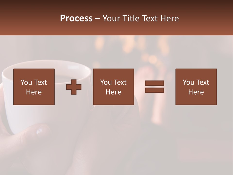 A Woman Holding A Cup Of Coffee In Her Hands PowerPoint Template