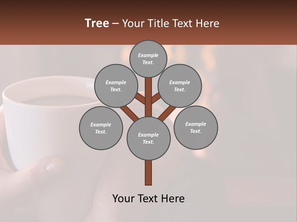 A Woman Holding A Cup Of Coffee In Her Hands PowerPoint Template