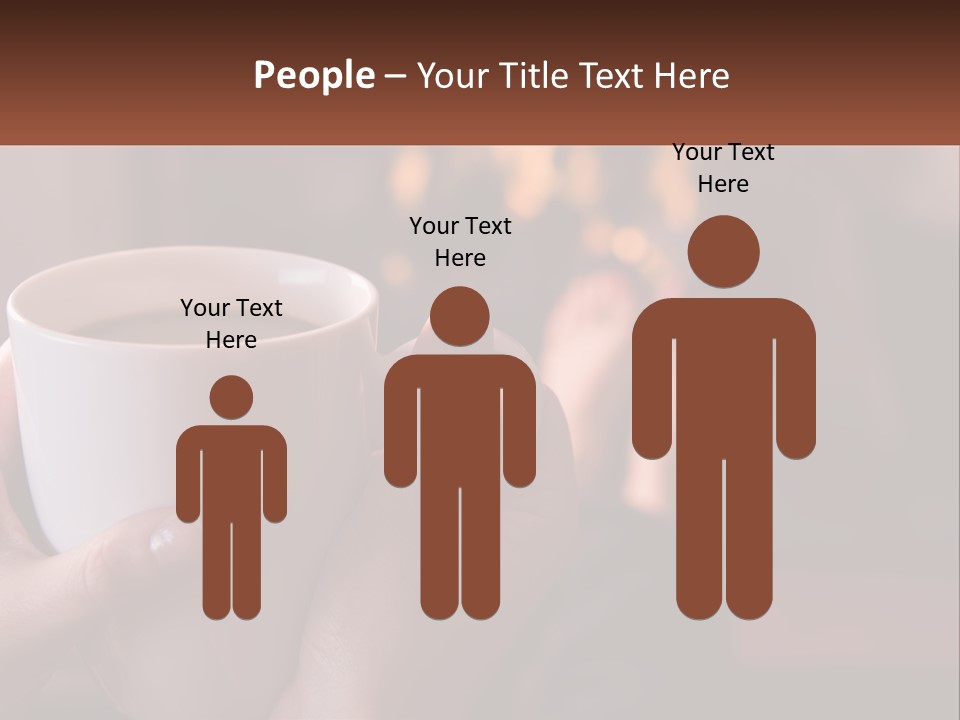 A Woman Holding A Cup Of Coffee In Her Hands PowerPoint Template