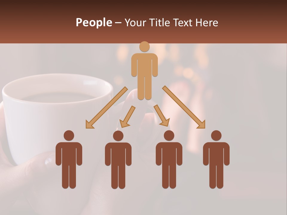 A Woman Holding A Cup Of Coffee In Her Hands PowerPoint Template