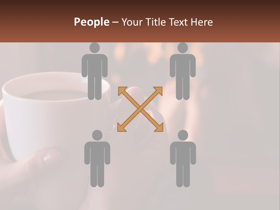 A Woman Holding A Cup Of Coffee In Her Hands PowerPoint Template