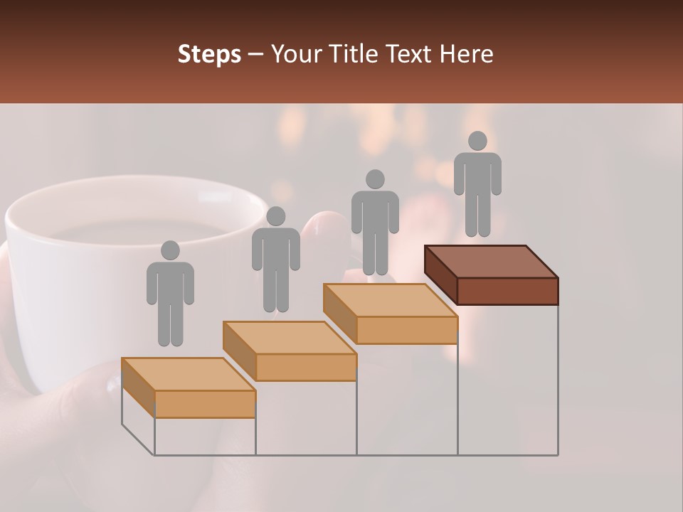 A Woman Holding A Cup Of Coffee In Her Hands PowerPoint Template